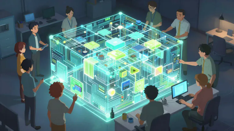 Visual representation of "codebase" - A codebase is the set of source code used to build a particular software system or application.