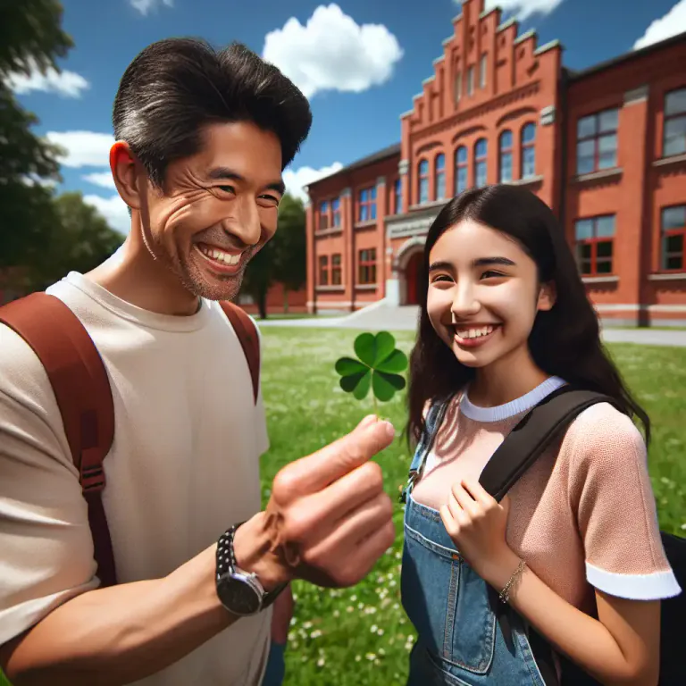 Visual representation of "luck" - A phrase used to wish good fortune to someone