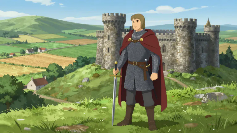 Visual representation of "thane" - A man who holds land granted by the king in Scotland, a title in the medieval social hierarchy.