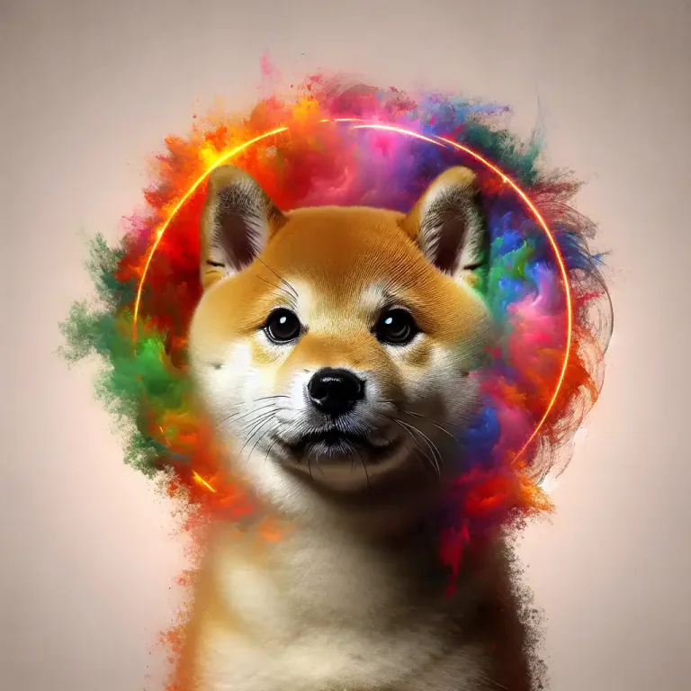 Visual representation of "doge" - An internet meme which involves a Shiba Inu dog accompanied by multicolored text in Comic Sans font.