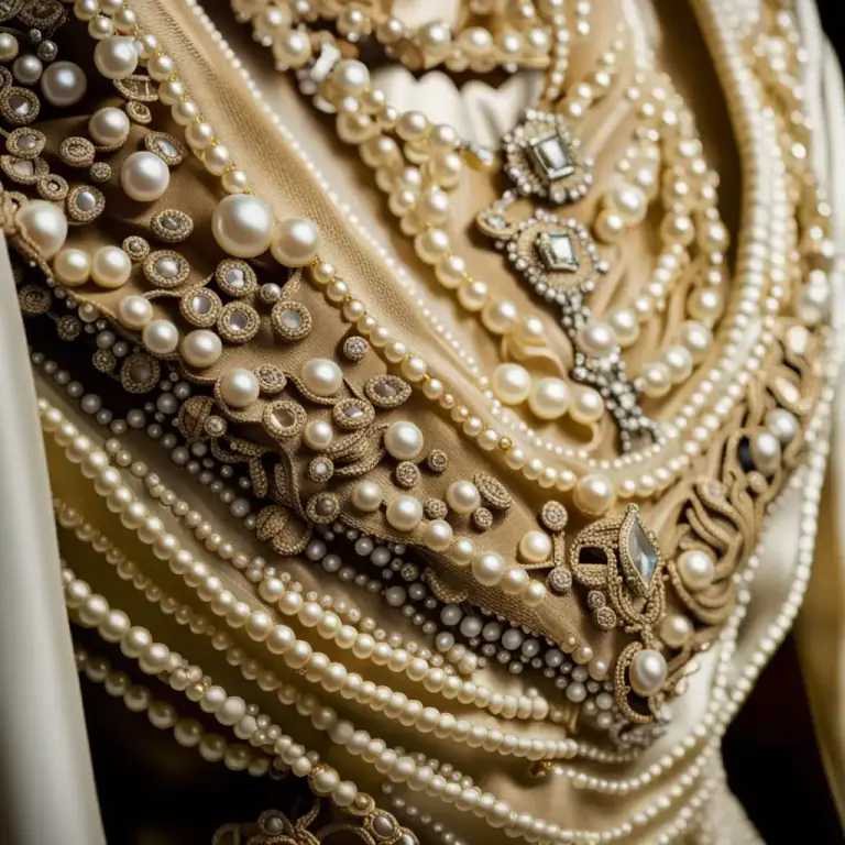 Visual representation of "bead" - To decorate with beads.