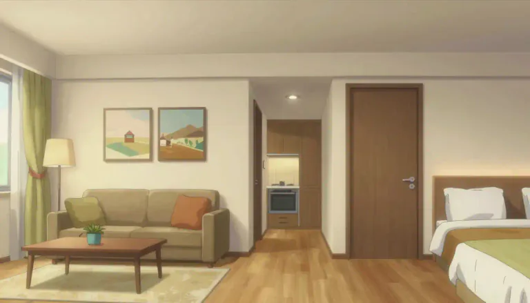 Visual representation of "suite" - A set of rooms designed to be used together, typically in a hotel