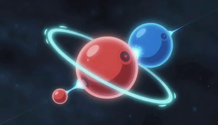 Visual representation of "deuteron" - The deuteron is the nucleus of deuterium, consisting of one proton and one neutron.