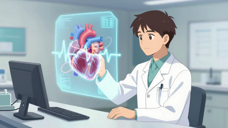 Visual representation of "electrophysiologist" - A medical specialist who studies the electrical activities of biological cells and tissues, especially in the heart.