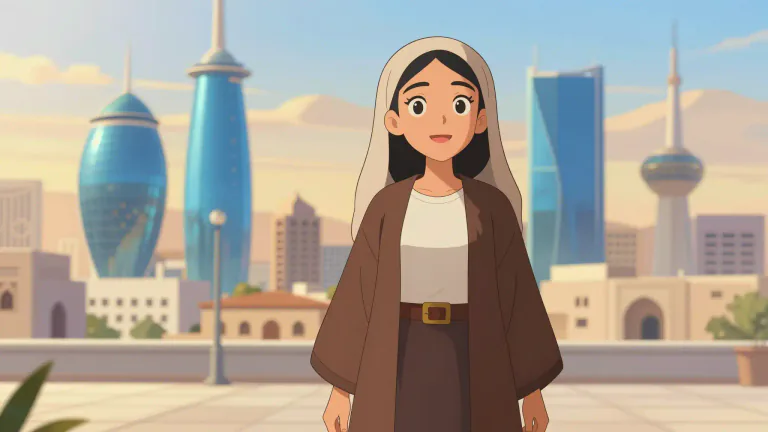 Visual representation of "kuwaiti" - A person from Kuwait, a country in the Middle East.