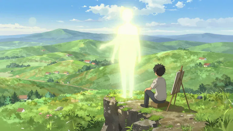 Visual representation of "muse" - A person or thing that inspires an artist, writer or musician
