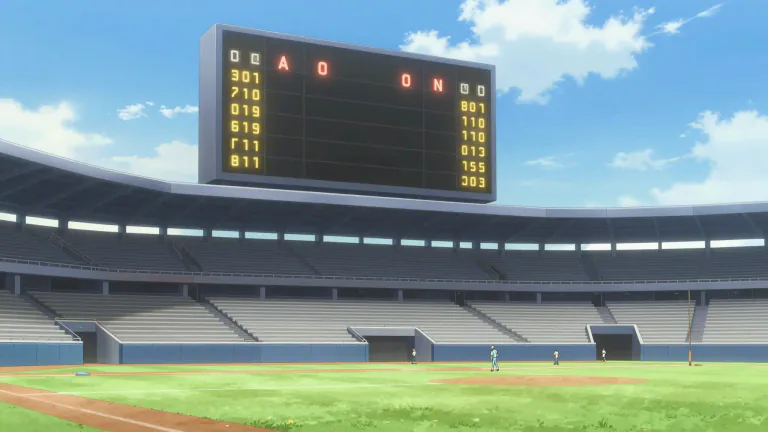 Visual representation of "scoreboard" - A large board for publicly displaying the score in a game or match.