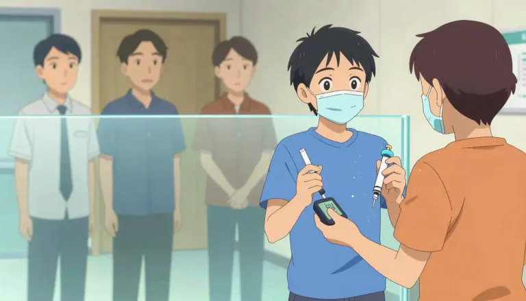 Visual representation of "noncommunicable" - A disease that cannot be transmitted from one person to another.