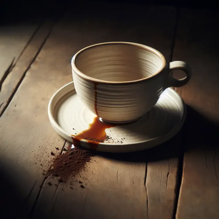Visual representation of "slop" - The remaining part of a liquid in a container, together with any sediment or grounds.