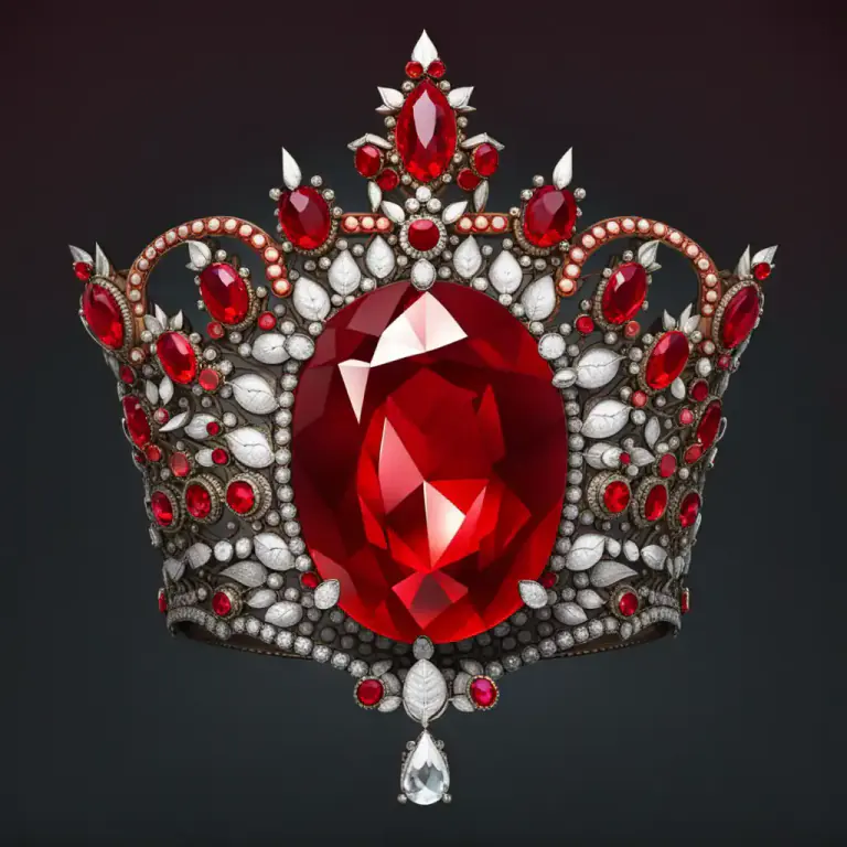 Visual representation of "carbuncle" - A bright red gem, like ruby.