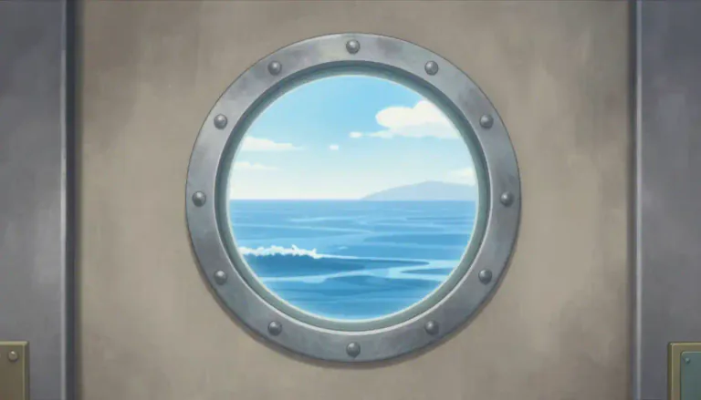 Visual representation of "porthole" - A small window in a ship or an aircraft.