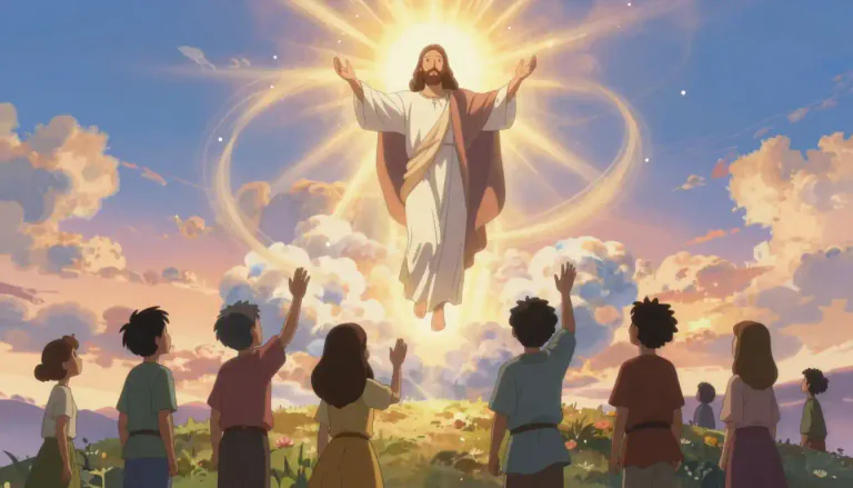Visual representation of "parousia" - The term refers to the second coming of Christ in Christian theology, a significant future event when Jesus is expected to return.