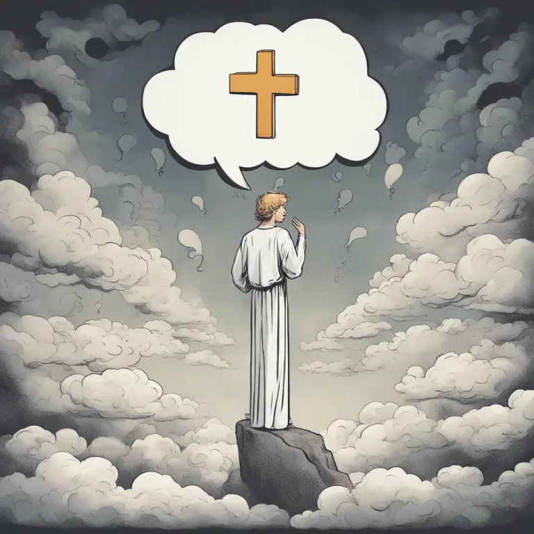 Visual representation of "God/goodness/Heaven knows" - Used when you don't know something, or can't predict something.