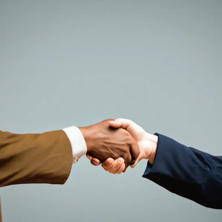 Visual representation of "offer your hand" - To reach out physically with your hand for another person to grab or shake