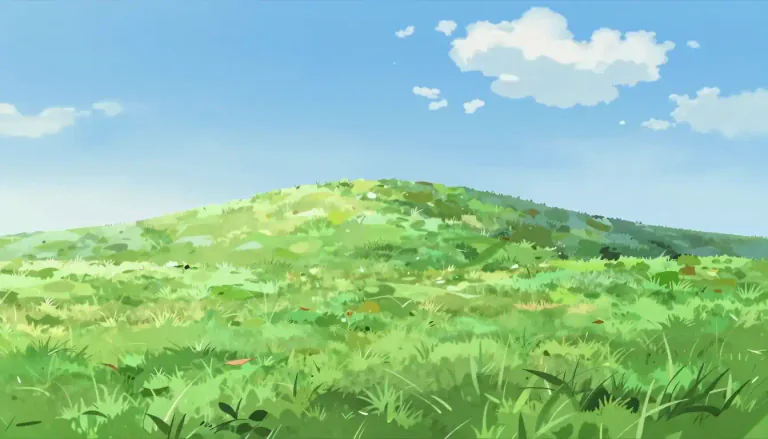 Visual representation of "hill" - A small area of land that is higher than the land around it