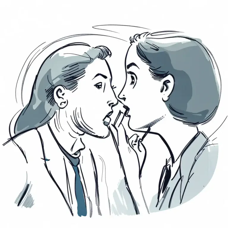 Visual representation of "get wind of something" - To find out about something secret or private, usually by chance