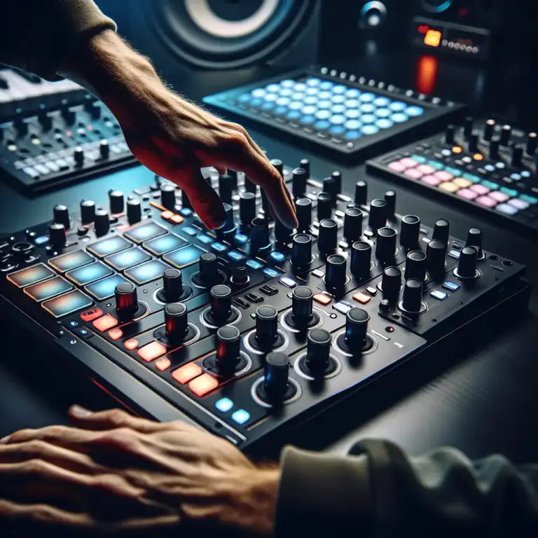 Visual representation of "beatbox" - A type of electronic musical instrument, also known as a drum machine, used for creating beats.