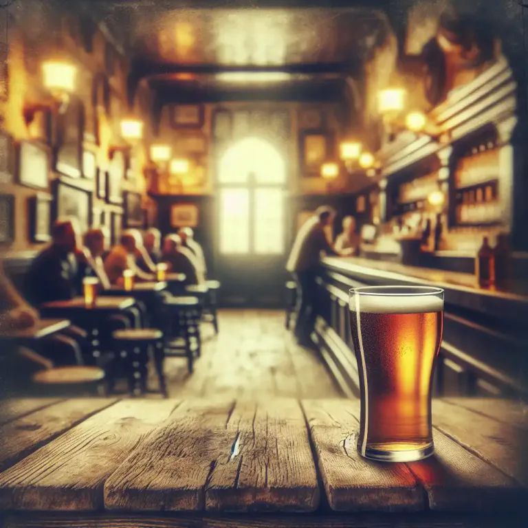 Visual representation of "half" - Half a pint, especially of beer.