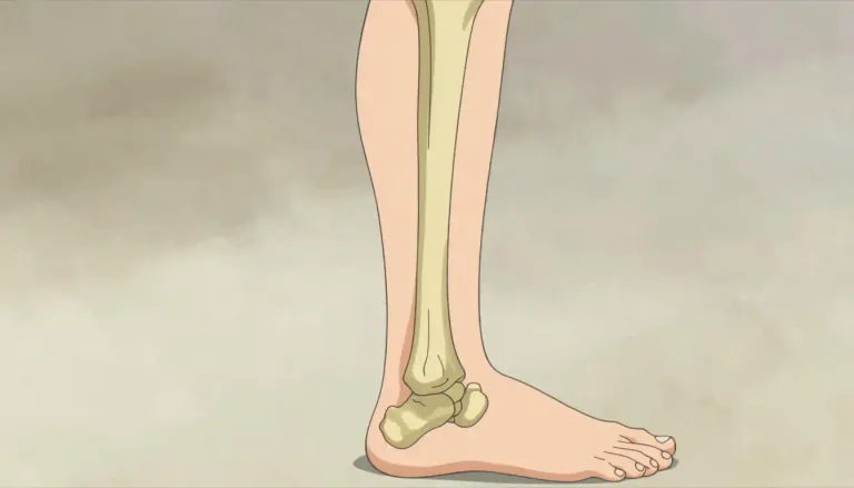 Visual representation of "tibial" - Relating to the tibia, one of the two bones in the lower leg.