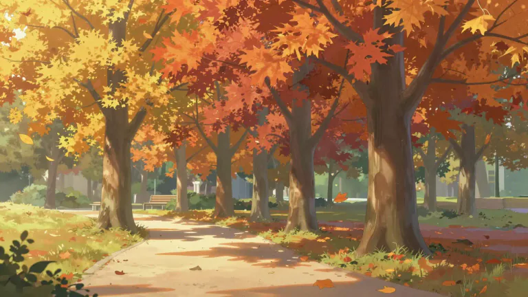 Visual representation of "autumnal" - Connected to or happening in the fall season
