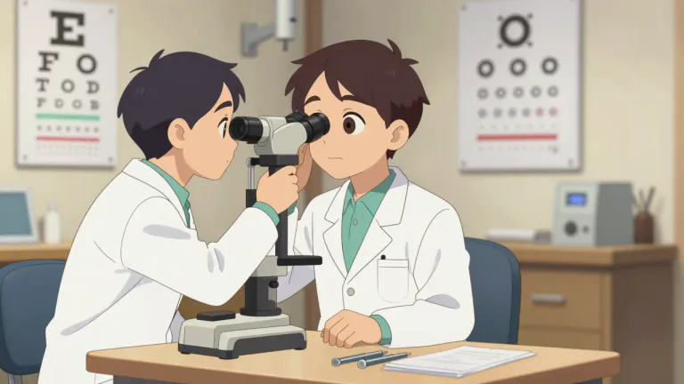 Visual representation of "oculist" - A doctor who specializes in treating eye diseases and conditions.