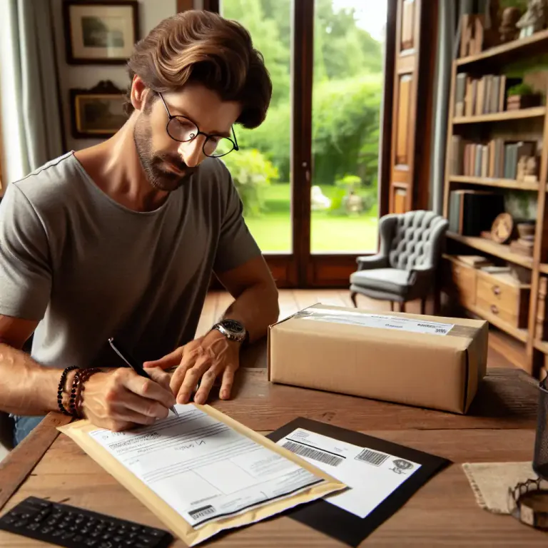 Visual representation of "readdress" - To write a new address on something, such as an envelope or a package