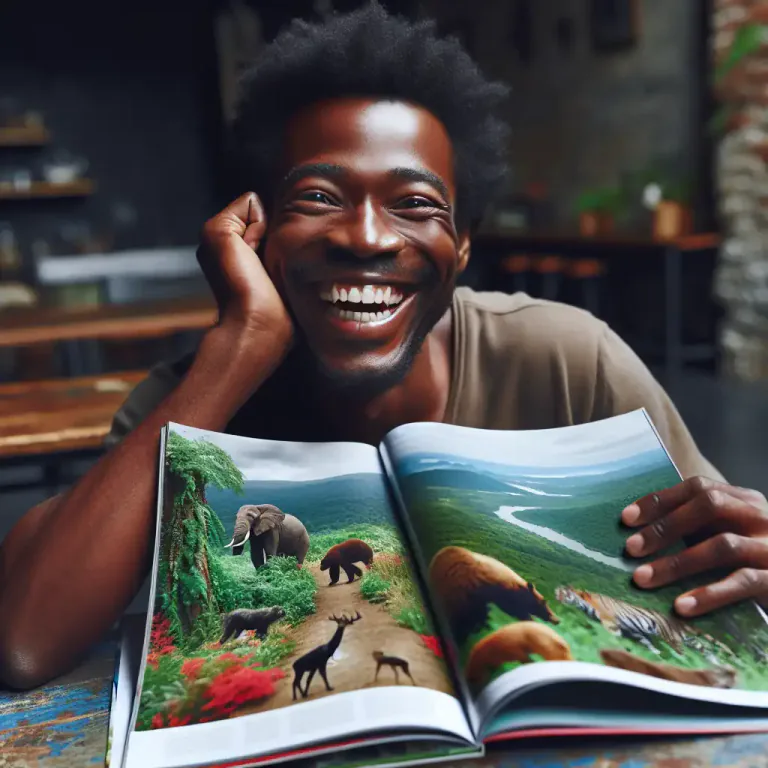 Visual representation of "pictorial" - A book or magazine that has a lot of pictures.