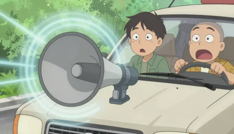 Visual representation of "klaxon" - A loud electric horn that is often used in vehicles or as a warning signal.