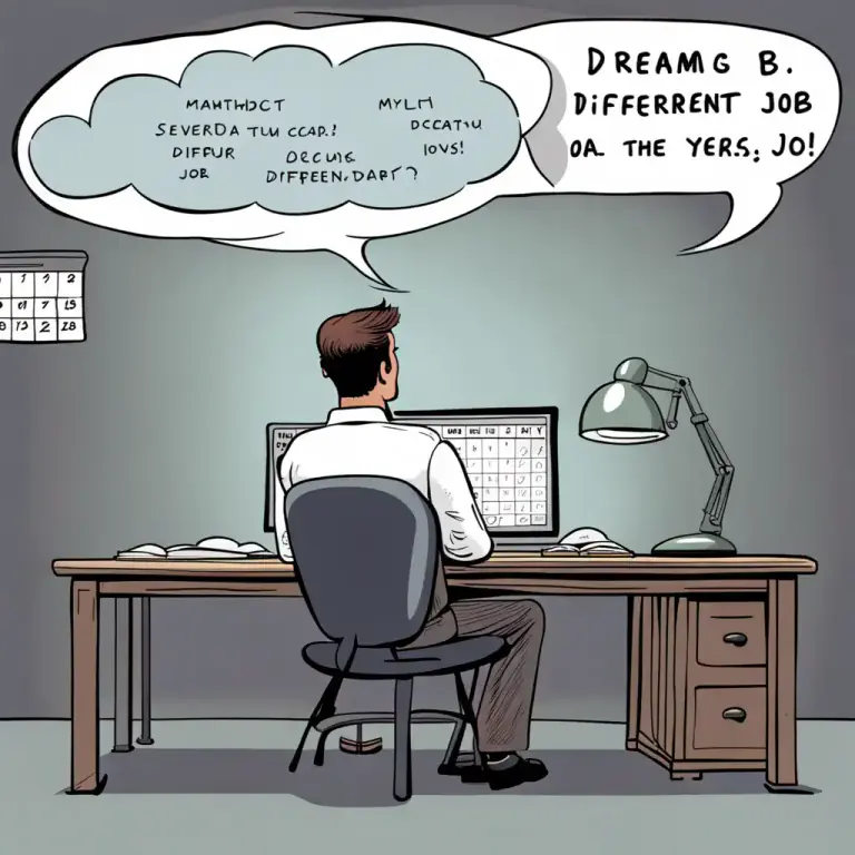 Visual representation of "the seven-year itch" - A persistent and intense desire for something new or different, especially in a relationship or job, after seven years.