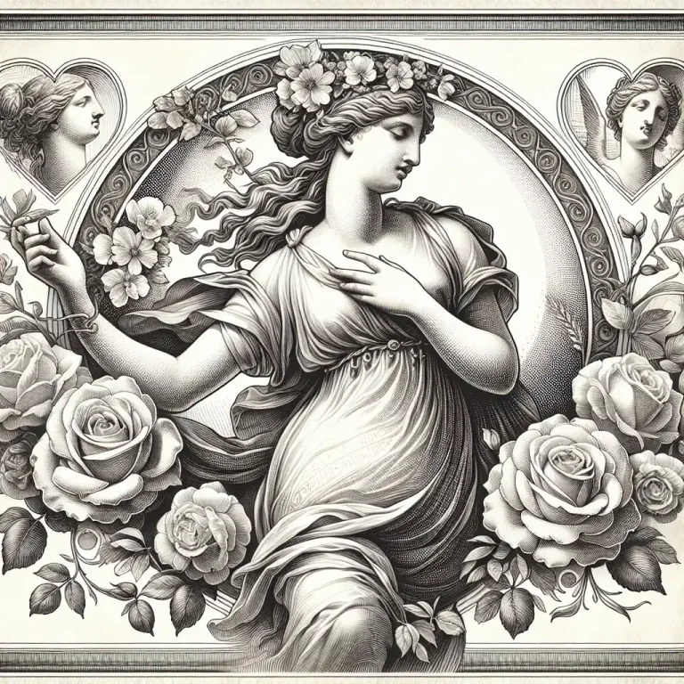 Visual representation of "venereal" - Related to love, desire, or beauty in ancient Roman mythology.