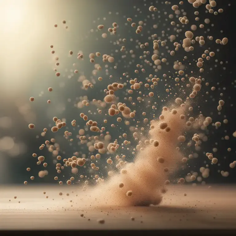 Visual representation of "pollen" - Tiny particles in air which can cause allergies.