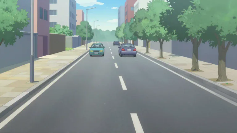 Visual representation of "roadway" - The part of a road used by vehicles.