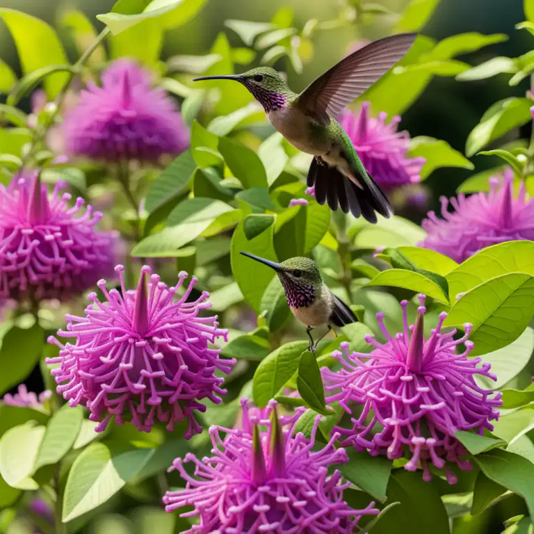 Visual representation of "bergamot" - A plant with clusters of small trumpet-shaped flowers, usually purple or pink