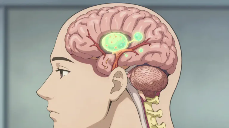 Visual representation of "glioma" - A tumor that originates in the glial cells of the brain or spinal cord.