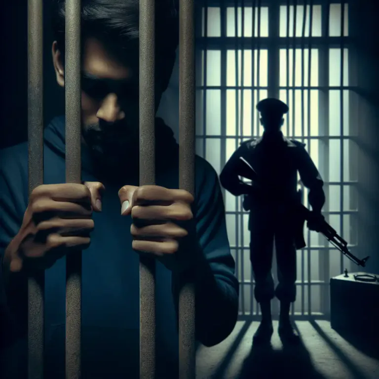 Visual representation of "detention" - The act of preventing someone from leaving a place