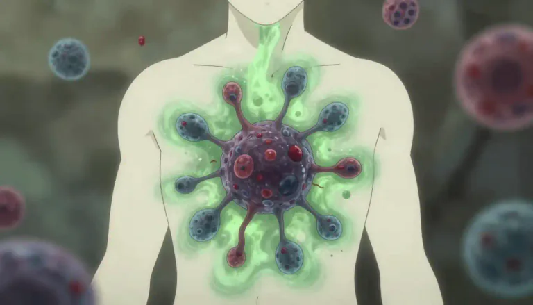 Visual representation of "tumorigenic" - Capable of causing or contributing to the formation of tumors.