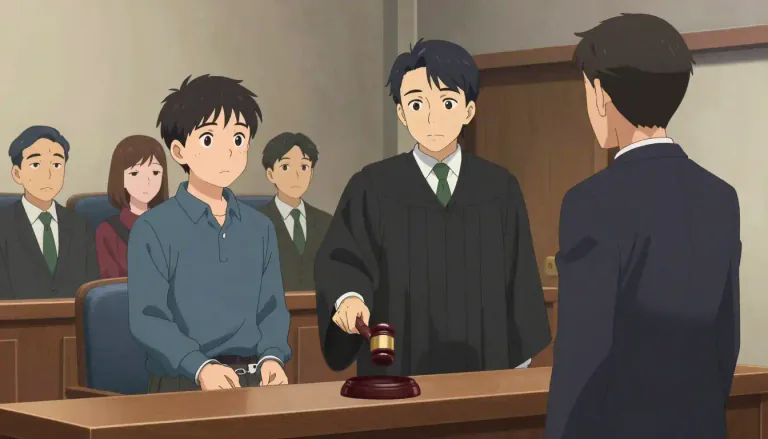 Visual representation of "acquit" - To say officially in court that someone is not guilty of a crime