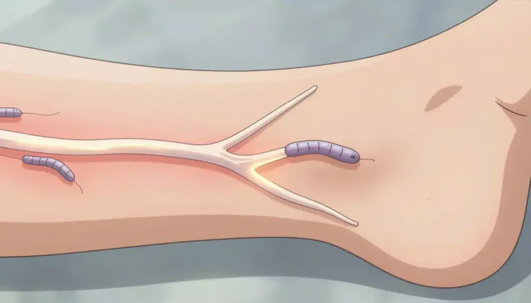 Visual representation of "filarial" - Relating to or caused by filaria, a type of parasitic worm.