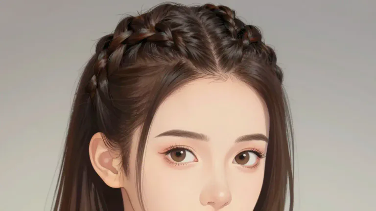 Visual representation of "cornrow" - A style of braiding hair close to the scalp in long, narrow rows.