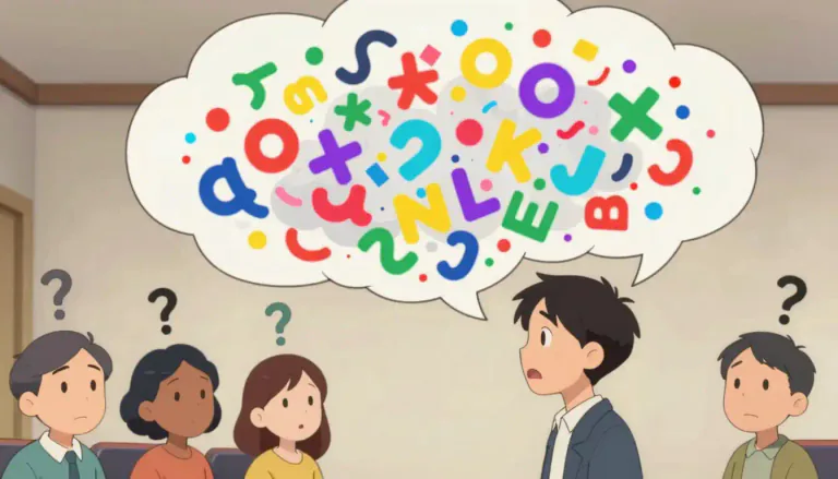 Visual representation of "jabberwocky" - A created term referring to nonsensical or meaningless language.