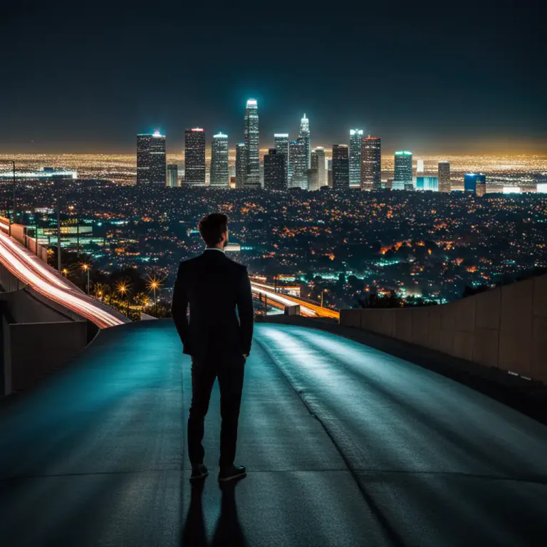 Visual representation of "the bright lights" - A place, often a city, that attracts attention due to its vibrant lifestyle, culture, or attractions