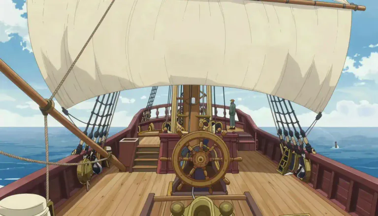 Visual representation of "aft" - In, at, or towards the rear part of a boat or ship