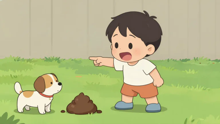 Visual representation of "kaka" - A term often used in a playful context to refer to feces, especially among children.