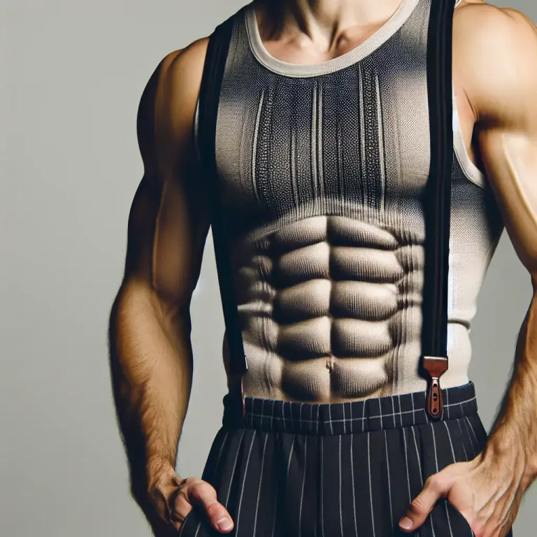 Visual representation of "washboard" - An abdominal muscle definition visible among lean individuals, especially athletes, resembling a washboard due to its ridges.