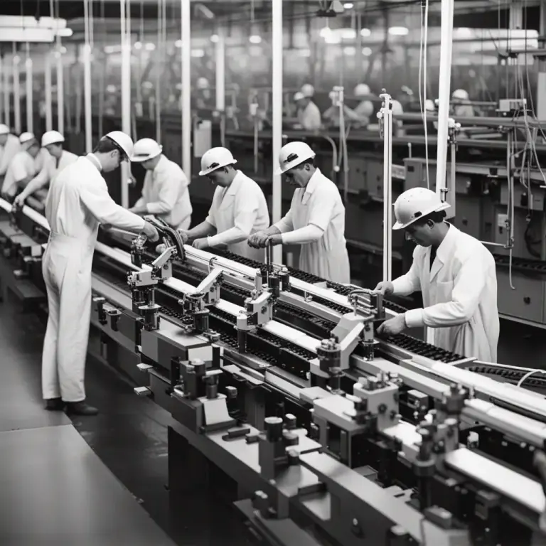 Visual representation of "automate" - To convert manually operated equipment to automated operation.