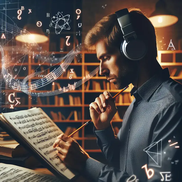 Visual representation of "musicologist" - A person who analyzes music from a scientific perspective