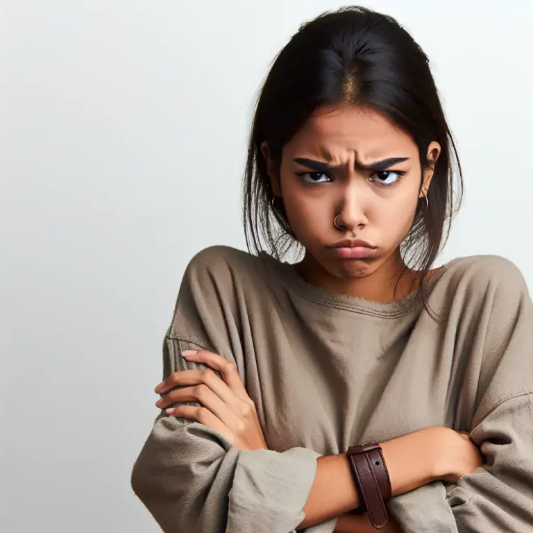 Visual representation of "humph" - The sound or act of saying 'humph' as a way of expressing disapproval or annoyance.
