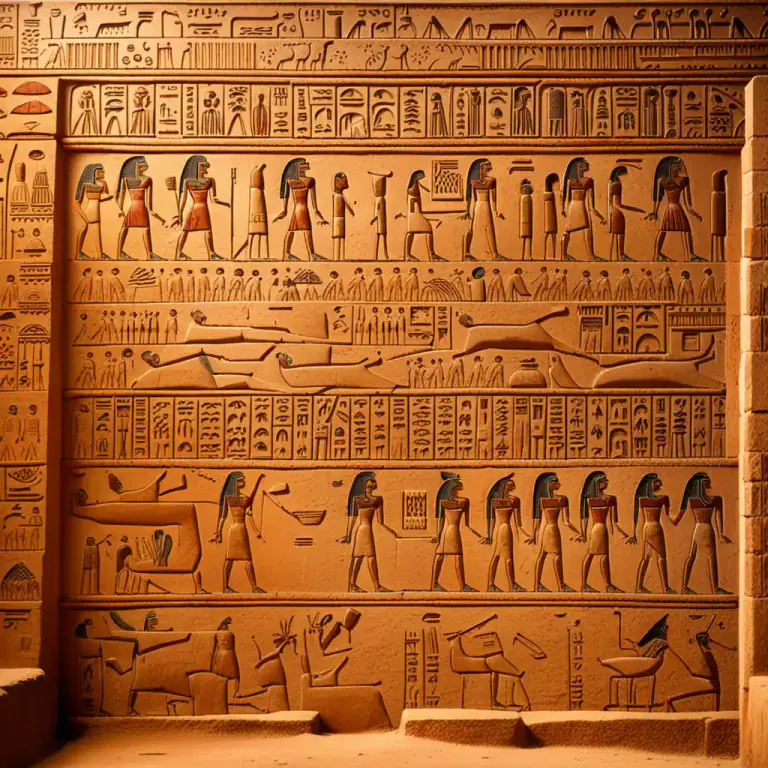 Visual representation of "ren" - In ancient Egyptian culture, the 'ren' is a person's secret name, believed to hold magic power and be part of the individual's identity.