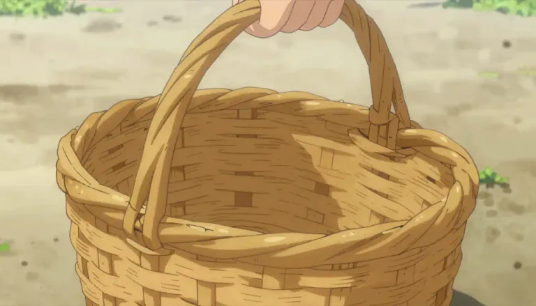Visual representation of "handbasket" - A small basket that is held in the hand, often used for carrying items.