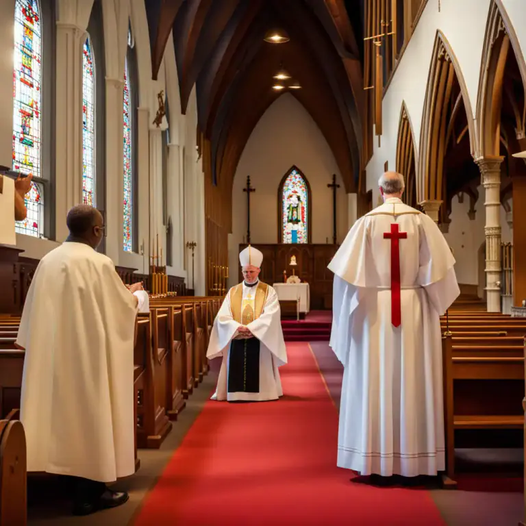 Visual representation of "deacon" - In the Anglican and Orthodox church, a person who assists the priest, especially in administrative tasks.